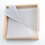 Feather Series 2, 2012, Maryrose Watson, cotton and viscose on European oak, 50cm x 50cm x 12cm