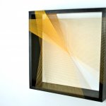 Formula 1 Series 2, 2013, 50 x 50 x 12cm ebonised European oak, viscose rayon yarn